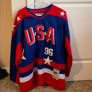 Conway USA Mighty Ducks throwback hockey jersey